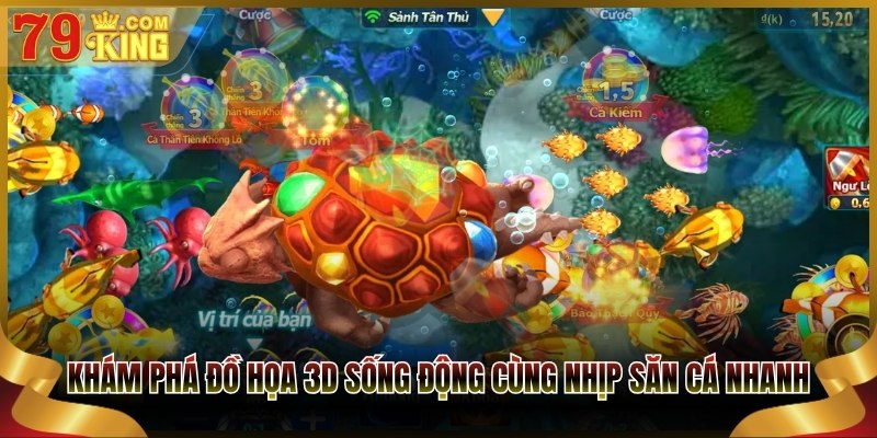 Khám phá đồ họa 3D sống động cùng nhịp săn cá nhanh 