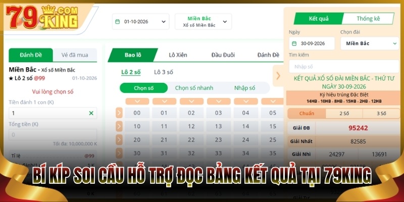 Bí kíp soi cầu hỗ trợ đọc bảng kết quả tại 79King