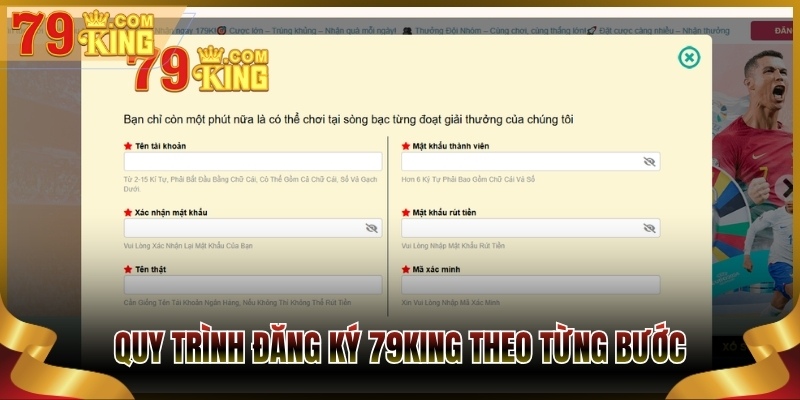 Quy trình đăng ký 79King theo từng bước 