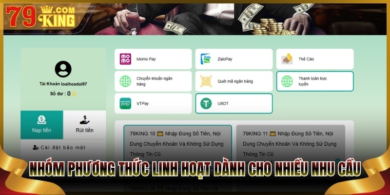 Nhóm phương thức linh hoạt dành cho nhiều nhu cầu