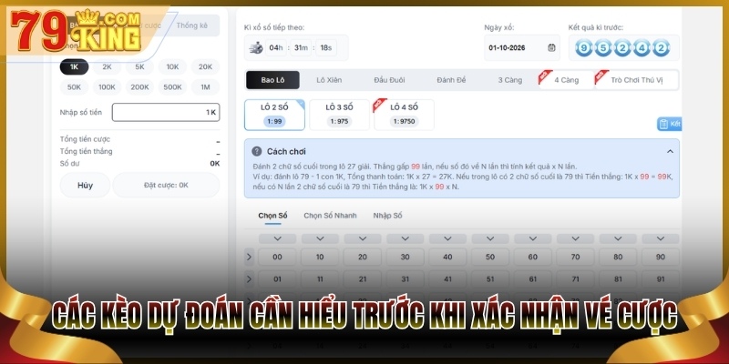 Các kèo dự đoán cần hiểu trước khi xác nhận vé cược