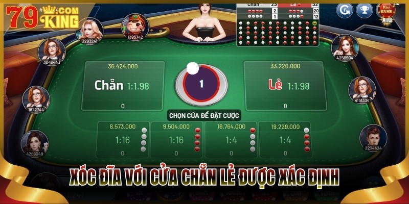 Xóc đĩa với cửa chẵn lẻ được xác định